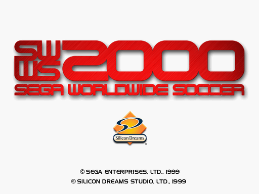 Sega Worldwide Soccer 2000 title screen for Sega Dreamcast
